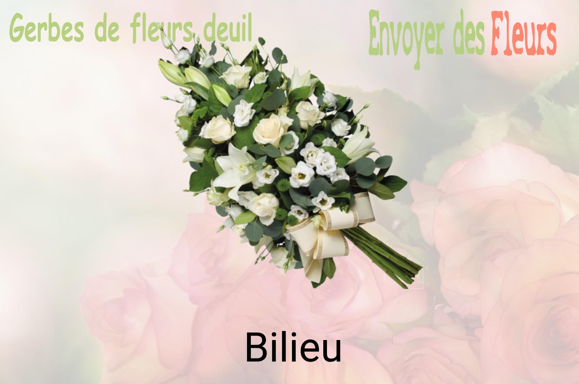 Gerbe de fleurs de deuil livrée à Bilieu
